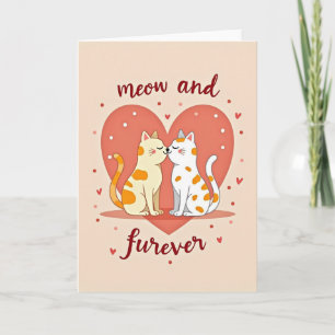 Cartão Furever de Gatos Apaixonados