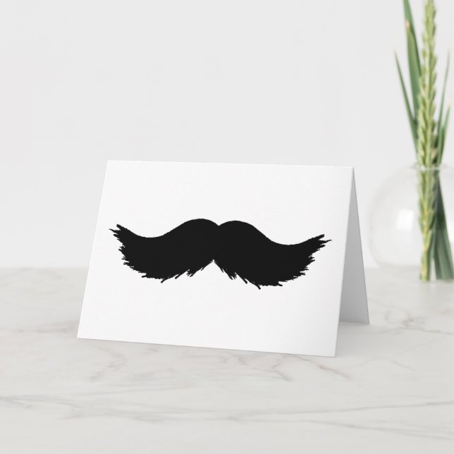 Cartão Furry Black Mustache (Frente)