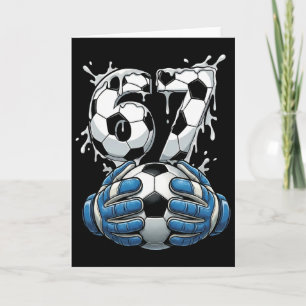Cartão Fútbol Gotejamento Número 67 Goleiro de Futebol Ma