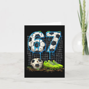 Cartão Futebol 67 seis sete divertido gen alfa meme gotej