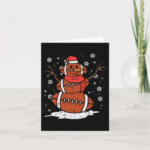 Cartão Futebol Americano de Natal Xmas Esporte Men