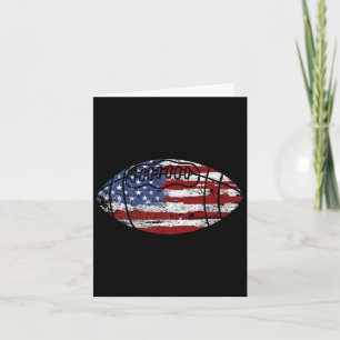 Cartão Futebol americano Flag Vintage Gift