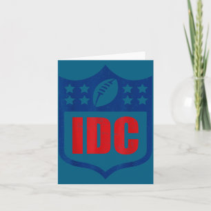 Cartão Futebol americano Idc engraçado eu não me importo 
