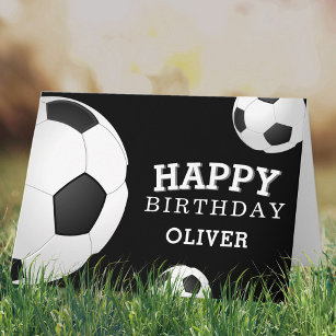 Cartão Futebol Balls Esporte Feliz Aniversário Crianças