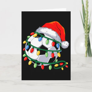 Cartão Futebol Byll Chapéu de Papai Noel Homens Mulheres