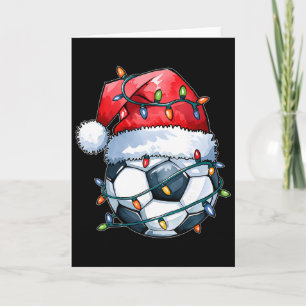 Cartão Futebol Byll Chapéu do Papai Noel Xmas Natal Engra