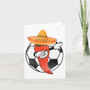 Cartão Futebol Byll Dabbing Pimenta Quente Mexicano Chili