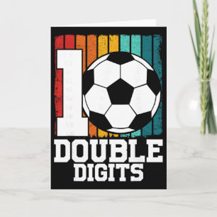 Cartão Futebol com dois dígitos 10 anos de idade - 10º an