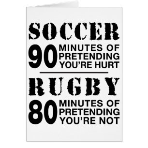 Cartão Futebol contra o rugby