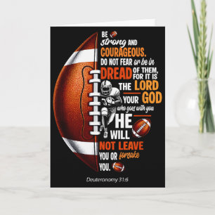 Cartão Futebol Cristão Deuteronômio 31 6 Bíblia Cristã