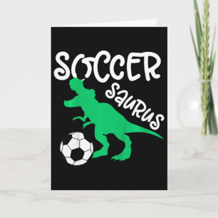 Cartão Futebol de Dinossauro para Crianças para Meninos e