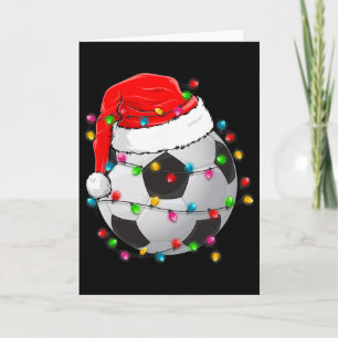 Cartão Futebol de Natal Ll Chapéu do Papai Noel Esporte D