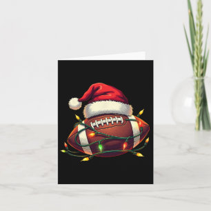 Cartão Futebol de Natal Luzes Festivas Engraçado inverno