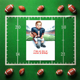 Cartão Futebol de primeiro aniversario incrível