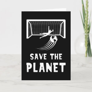 Cartão Futebol Dia da Terra Salve o Planeta