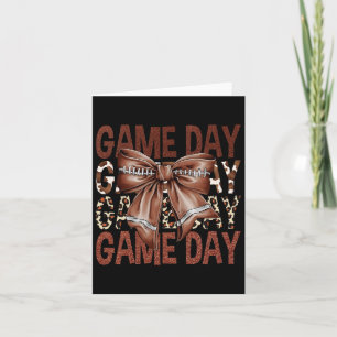 Cartão Futebol Dia de Jogo Arco Leopardo Mulheres Meninas
