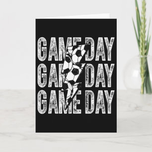 Cartão Futebol Dia de Jogo Raio de Futebol Mãe Pai Menino