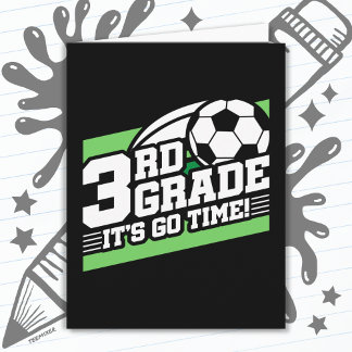 Cartão Futebol do 3º ano futebol 1º dia de volta à escola