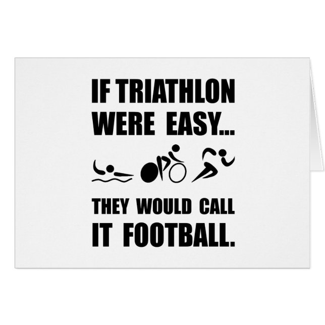 Cartão Futebol do Triathlon (Frente horizontal)