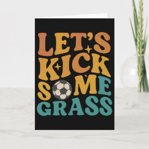 Cartão Futebol Engraçado Retro Vintage Vamos Chutar Algum