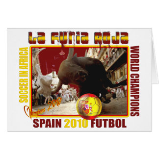 Cartão Futebol espanhol Bull Soccer La Furia Roja