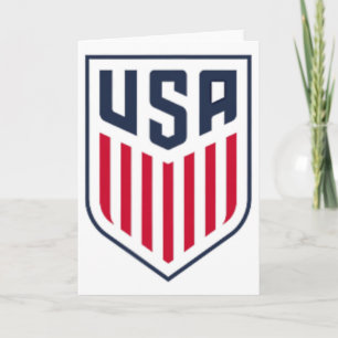 Cartão Futebol EUA Crista Frente Branco Usmnt Licenciado