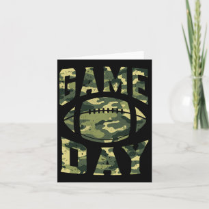Cartão Futebol Gameday Dia de Jogo Camo Bandeira Patrióti