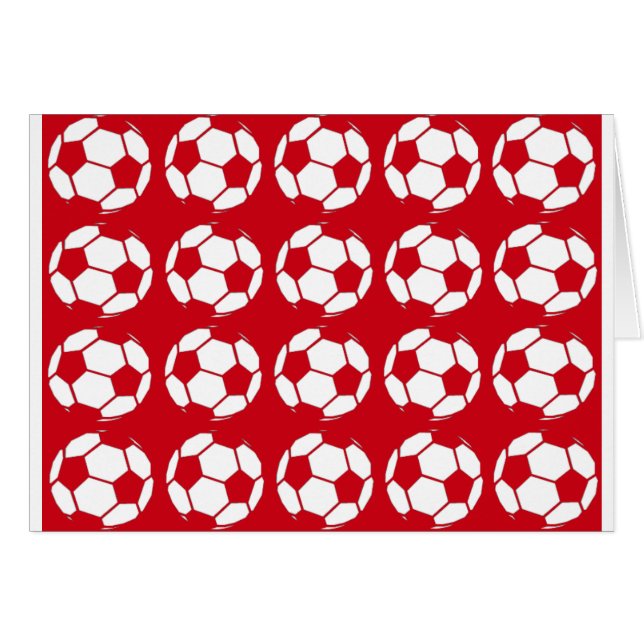 Cartão Futebol vermelho (Frente Horizontal)