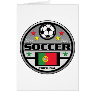 Cartão Futebol vivo Portugal do amor