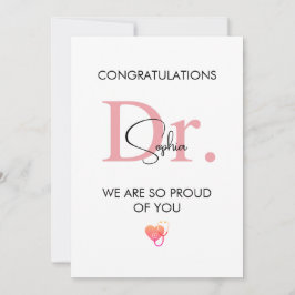 Cartão Future Doctor Personalized Name So Proud of You