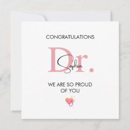 Cartão Future Doctor Personalized Name So Proud of You