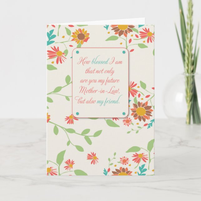 Cartão Futuro Dia de as mães Religioso da Mãe em Direito (Frente)