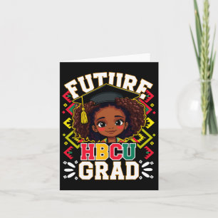 Cartão Futuro Graduado Hbcu Garota Preta Afro Crianças Hi
