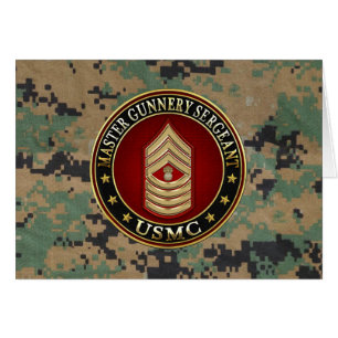 Cartão Fuzileiros americanos: Sargento-mor (USMC MGySgt)