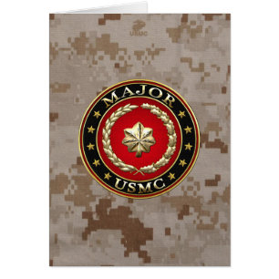 Cartão Fuzileiros navais dos EUA: Major (USMC Maj) [3D]