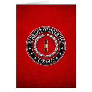 Cartão Fuzileiros navais dos EUA: Oficial 1 (USMC WO-1) [