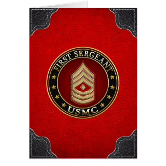 Cartão Fuzileiros navais dos EUA: Primeiro Sargento (USMC
