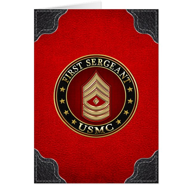 Cartão Fuzileiros navais dos EUA: Primeiro Sargento (USMC (Frente)