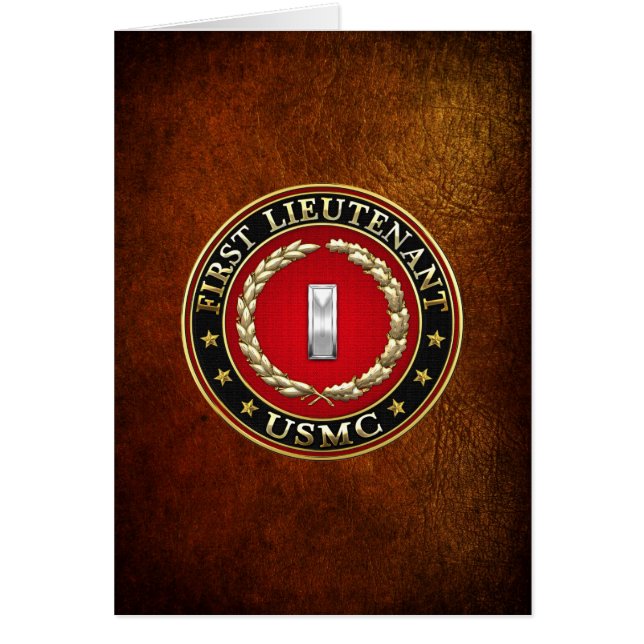 Cartão Fuzileiros navais dos EUA: Primeiro Tenente (USMC  (Frente)