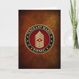 Cartão Fuzileiros navais dos EUA: Sargento Major (USMC Sg