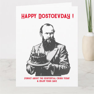 Cartão Fyodor Dostoevsky - Parabéns