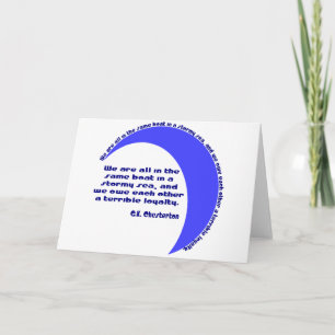 Cartão G. K. Chesterton Mar Tempestuoso