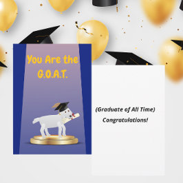 Cartão G.O.A.T. – Greatest Of All Time Flat Greeting Card