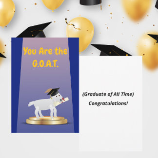 Cartão G.O.A.T. – Greatest Of All Time Flat Greeting Card