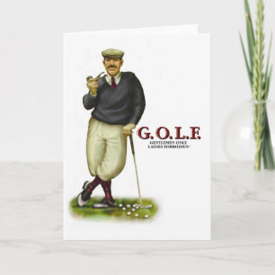 CARTÃO G.O.L.F. SENHORES DEPUTADOS APENAS SENHORAS PROIBI