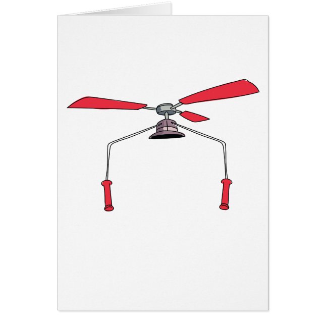 Cartão Gadget Helicóptero de Chapéu Engraçado. (Frente)