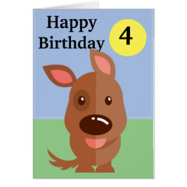 Cartão Gado de Cartoon Castanho