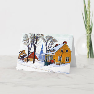 Cartão Gagnon - manhã do inverno, Baie-Santo Paul