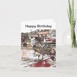 Cartão Gaivota na ponte em Hythe