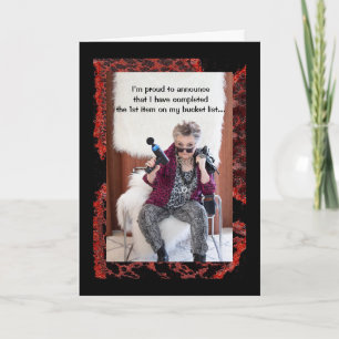 Cartão Gal engraçado e acabando 1rua na lista de baldes